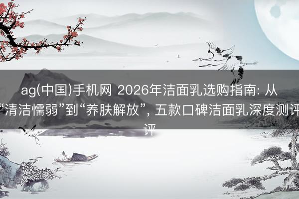 ag(中国)手机网 2026年洁面乳选购指南: 从“清洁懦弱”到“养肤解放”， 五款口碑洁面乳深度测评