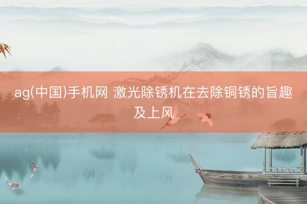 ag(中国)手机网 激光除锈机在去除铜锈的旨趣及上风