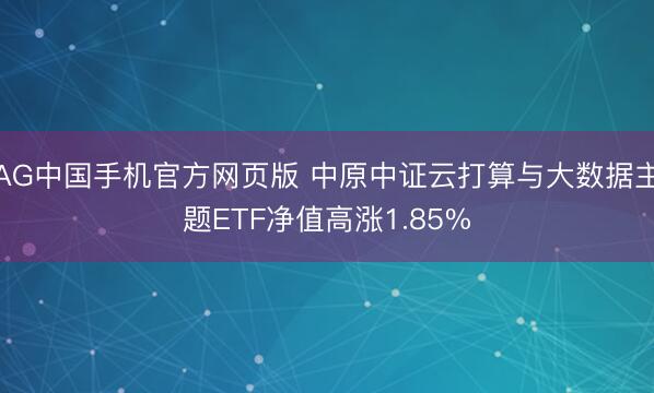 AG中国手机官方网页版 中原中证云打算与大数据主题ETF净值高涨1.85%
