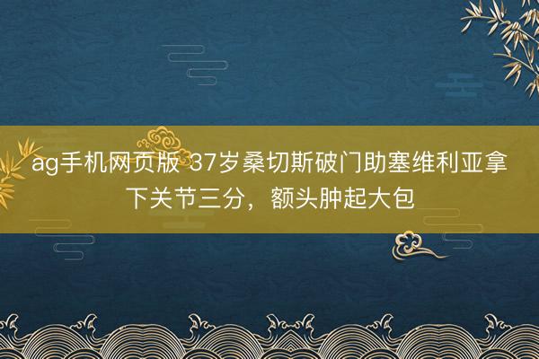 ag手机网页版 37岁桑切斯破门助塞维利亚拿下关节三分,额头肿起大包