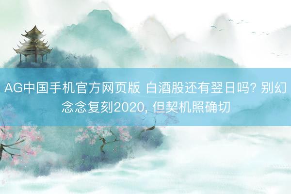 AG中国手机官方网页版 白酒股还有翌日吗? 别幻念念复刻2020， 但契机照确切