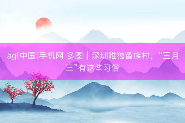 ag(中国)手机网 多图｜深圳唯独畲族村，“三月三”有这些习俗